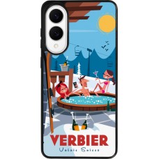 Samsung Galaxy S25 Edge Case Hülle - Silikon schwarz Verbier Mountain Jacuzzi