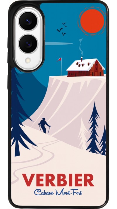 Samsung Galaxy S25 Edge Case Hülle - Silikon schwarz Verbier Cabane Mont-Fort Samsung Galaxy S25 Edge Case Hülle - Silikon schwarz Verbier Cabane Mont-Fort