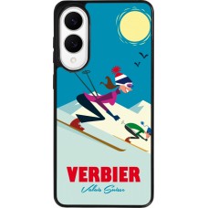 Samsung Galaxy S25 Edge Case Hülle - Silikon schwarz Verbier Ski Downhill