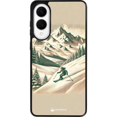 Samsung Galaxy S25 Edge Case Hülle - Silikon schwarz Vintage Skiberg