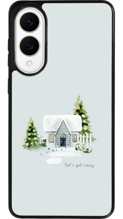 Samsung Galaxy S25 Edge Case Hülle - Silikon schwarz Winter 25 Cosy House