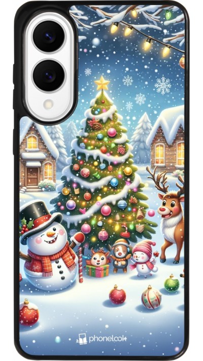 Samsung Galaxy S25 Edge Case Hülle - Silikon schwarz Weihnachten 2023 Schneemann und Tannenbaum Samsung Galaxy S25 Edge Case Hülle - Silikon schwarz Weihnachten 2023 Schneemann und Tannenbaum