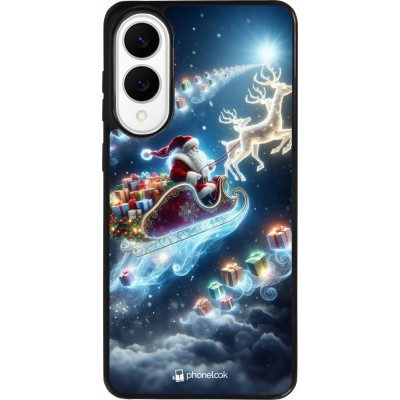 Samsung Galaxy S25 Edge Case Hülle - Silikon schwarz Weihnachten 2023 Verzauberter Weihnachtsmann