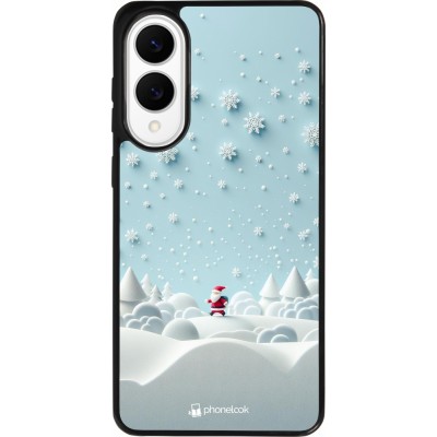Samsung Galaxy S25 Edge Case Hülle - Silikon schwarz Weihnachten 2023 Kleiner Vater Schneeflocke