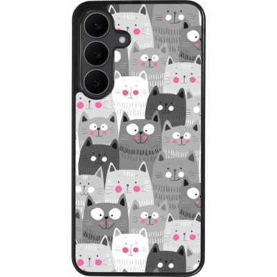 Samsung Galaxy S25 FE Case Hülle - Silikon schwarz Katzenschwärme