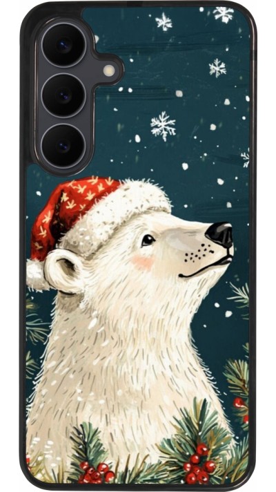 Coque Samsung Galaxy S25 FE - Silicone rigide noir Christmas 25 Bear