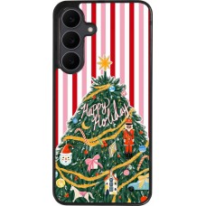 Coque Samsung Galaxy S25 FE - Silicone rigide noir Christmas 25 Happy Holiday