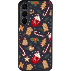 Coque Samsung Galaxy S25 FE - Silicone rigide noir Christmas 25 Pattern Gingerbread House