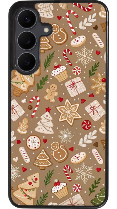 Coque Samsung Galaxy S25 FE - Silicone rigide noir Christmas 25 Pattern Ginger Cookie
