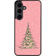 Coque Samsung Galaxy S25 FE - Silicone rigide noir Christmas 25 Pink Tree