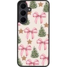 Coque Samsung Galaxy S25 FE - Silicone rigide noir Christmas 25 Vintage Ribbons