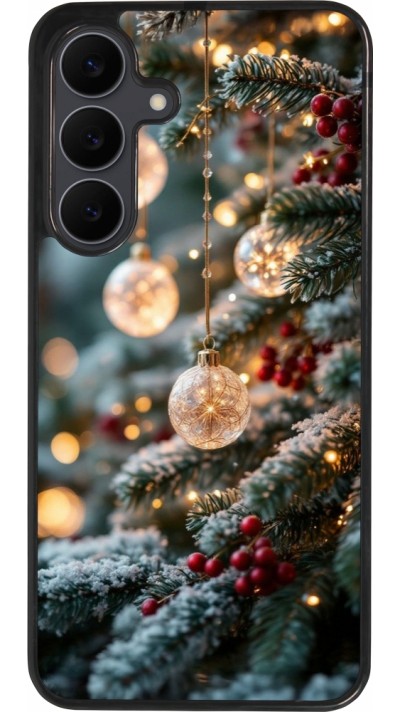 Coque Samsung Galaxy S25 FE - Silicone rigide noir Christmas 25 Xmas Decorated Tree