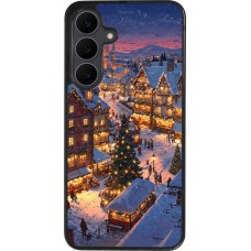 Coque Samsung Galaxy S25 FE - Silicone rigide noir Christmas 25 Xmas Village