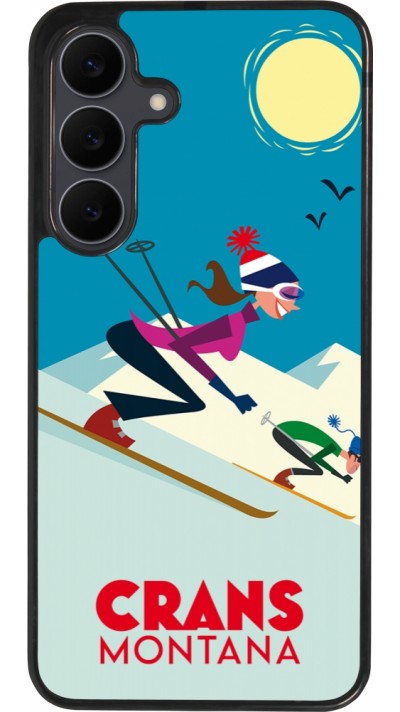 Samsung Galaxy S25 FE Case Hülle - Silikon schwarz Crans-Montana Ski Downhill
