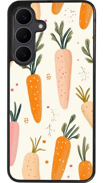 Coque Samsung Galaxy S25 FE - Silicone rigide noir Easter 2026 Illustration carrots