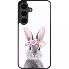 Coque Samsung Galaxy S25 FE - Silicone rigide noir Easter 2023 flower bunny