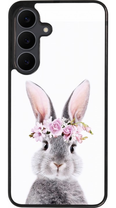Samsung Galaxy S25 FE Case Hülle - Silikon schwarz Easter 2023 flower bunny