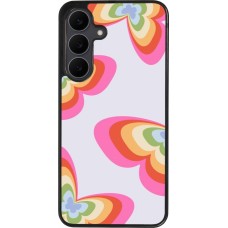 Samsung Galaxy S25 FE Case Hülle - Silikon schwarz Easter 2024 rainbow butterflies