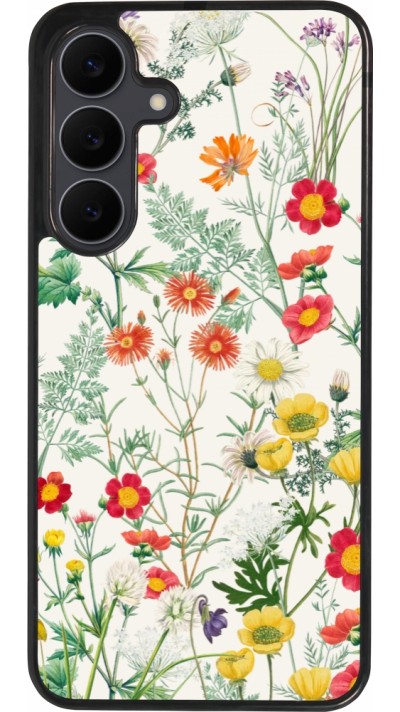 Coque Samsung Galaxy S25 FE - Silicone rigide noir Flora Botanical Wildlife