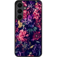 Coque Samsung Galaxy S25 FE - Silicone rigide noir Flowers Dark