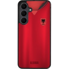 Coque Samsung Galaxy S25 FE - Silicone rigide noir Maillot de football Albanie personnalisable