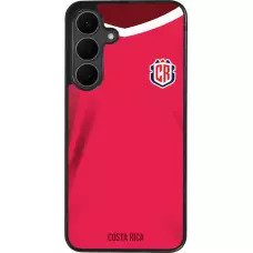 Coque Samsung Galaxy S25 FE - Silicone rigide noir Maillot de football Costa Rica 2022 personnalisable