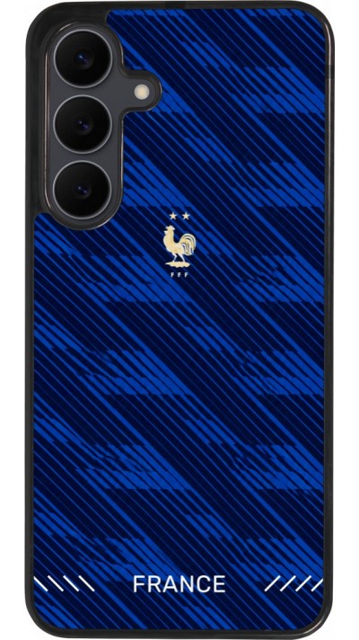 Coque Samsung Galaxy S25 FE - Silicone rigide noir Maillot de football France 2026 personnalisable