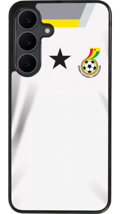 Coque Samsung Galaxy S25 FE - Silicone rigide noir Maillot de football Ghana 2022 personnalisable