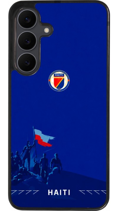 Coque Samsung Galaxy S25 FE - Silicone rigide noir Maillot de football Haiti 2026 personnalisable
