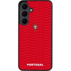 Coque Samsung Galaxy S25 FE - Silicone rigide noir Maillot de football Portugal 2026 personnalisable
