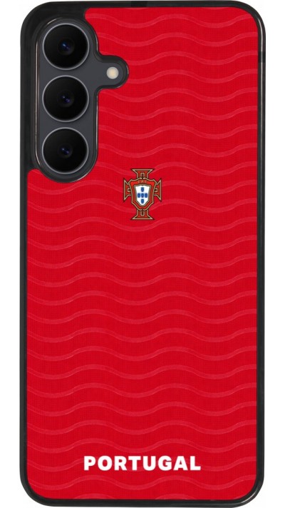 Coque Samsung Galaxy S25 FE - Silicone rigide noir Maillot de football Portugal 2026 personnalisable