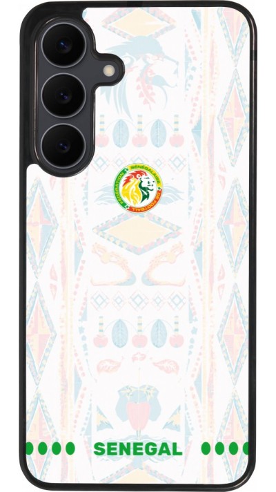 Coque Samsung Galaxy S25 FE - Silicone rigide noir Maillot de football Sénégal 2026 personnalisable