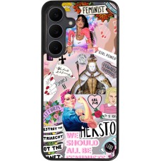 Coque Samsung Galaxy S25 FE - Silicone rigide noir Girl Power Collage