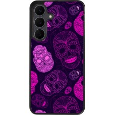 Samsung Galaxy S25 FE Case Hülle - Silikon schwarz Halloween 2023 pink skulls