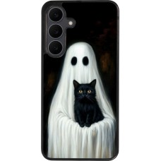 Samsung Galaxy S25 FE Case Hülle - Silikon schwarz Halloween 2025 Ghost with black cat