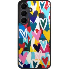 Samsung Galaxy S25 FE Case Hülle - Silikon schwarz Joyful Hearts