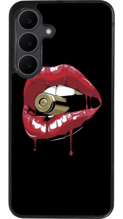 Samsung Galaxy S25 FE Case Hülle - Silikon schwarz Lips bullet