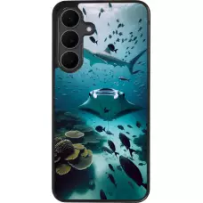 Coque Samsung Galaxy S25 FE - Silicone rigide noir Manta Lagon Nettoyage