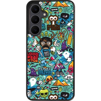 Samsung Galaxy S25 FE Case Hülle - Silikon schwarz Mixed Cartoons Turquoise