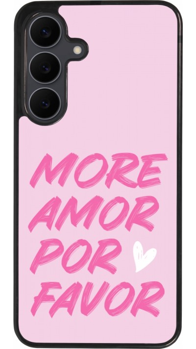 Samsung Galaxy S25 FE Case Hülle - Silikon schwarz More amor porfavor