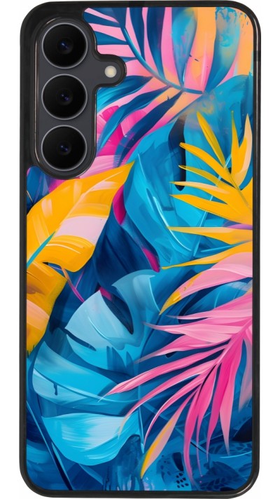 Samsung Galaxy S25 FE Case Hülle - Silikon schwarz Palms Blue