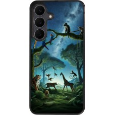 Coque Samsung Galaxy S25 FE - Silicone rigide noir Paradis des animaux exotiques