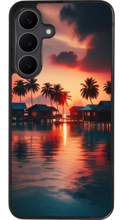 Samsung Galaxy S25 FE Case Hülle - Silikon schwarz Paradies Malediven