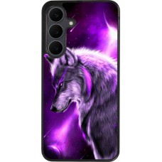 Coque Samsung Galaxy S25 FE - Silicone rigide noir Purple Sky Wolf