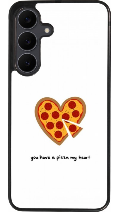 Coque Samsung Galaxy S25 FE - Silicone rigide noir Saint Valentines Day 26 You have my pizza heart