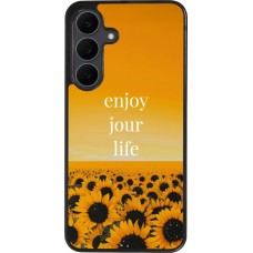 Coque Samsung Galaxy S25 FE - Silicone rigide noir Summer 2025 Enjoy your life