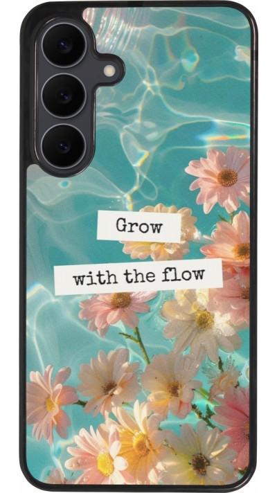 Samsung Galaxy S25 FE Case Hülle - Silikon schwarz Summer 2025 Grow with the flow