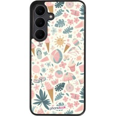 Samsung Galaxy S25 FE Case Hülle - Silikon schwarz Sommer Pink Muster