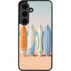 Coque Samsung Galaxy S25 FE - Silicone rigide noir Summer surfboard 2025