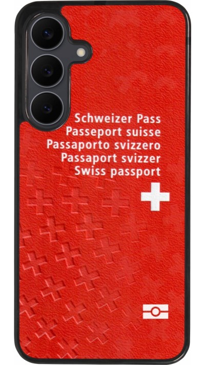 Samsung Galaxy S25 FE Case Hülle - Silikon schwarz Swiss Passport